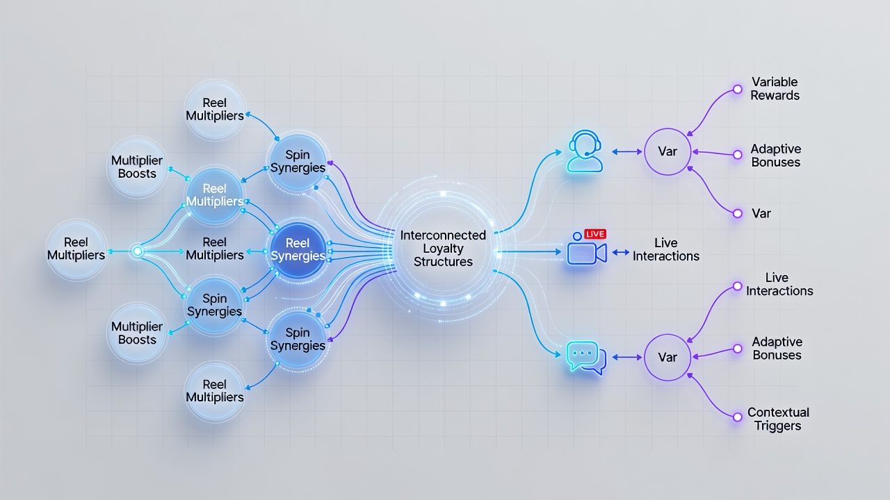 Illustration of live interaction interfaces combined with transaction options and loyalty point tracking in slot environments