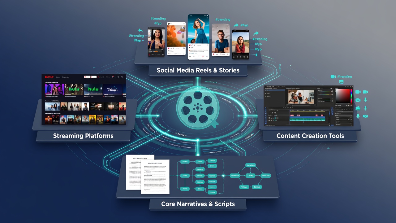 Detailed view of audio-visual synchronization and thematic layering in reel entertainment ecosystems
