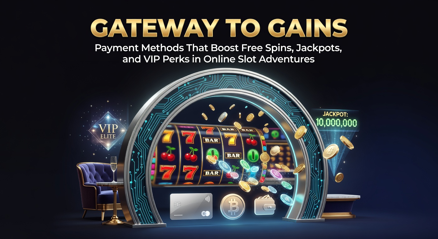 Vibrant online slot interface showing spinning reels with jackpot counters and bonus icons, alongside payment method logos like e-wallets and crypto symbols