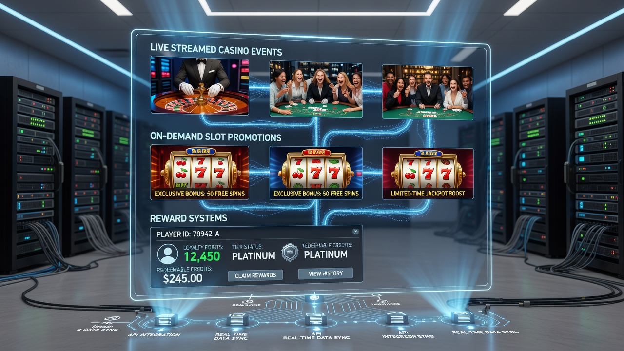 Mobile screen displaying synced live stream with active slot bonus and VIP reward progress