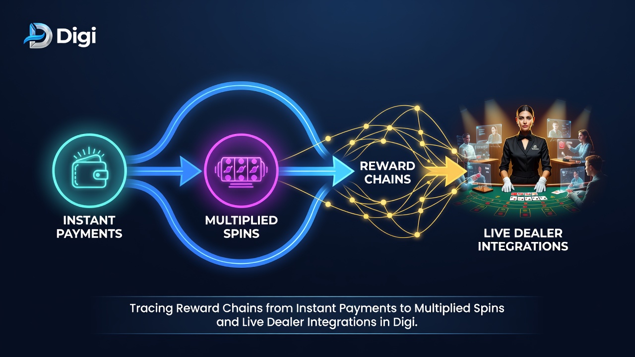 Live dealer setup connected to slot reward interface displaying multiplier carryover and payment history